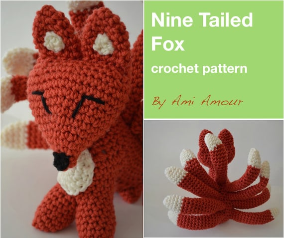 9 Tailed Fox crochet PDF pattern Kitsune Gumiho