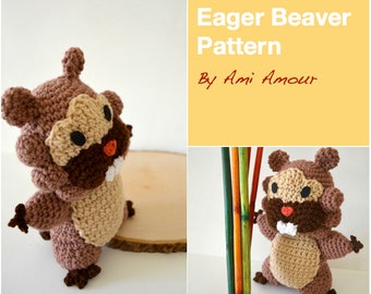 Eager Beaver Crochet Pattern Amigurumi Doll PDF