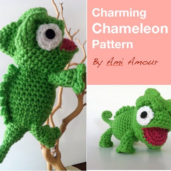 Charming Chameleon Pattern Amigurumi Crochet PDF