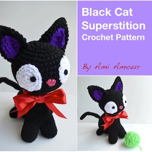 Cat Crochet Pattern Amigurumi Black Cat Superstition PDF