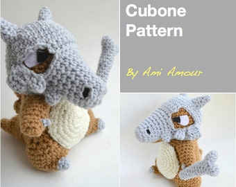 Cubone amigurumi pattern Pokemon crochet