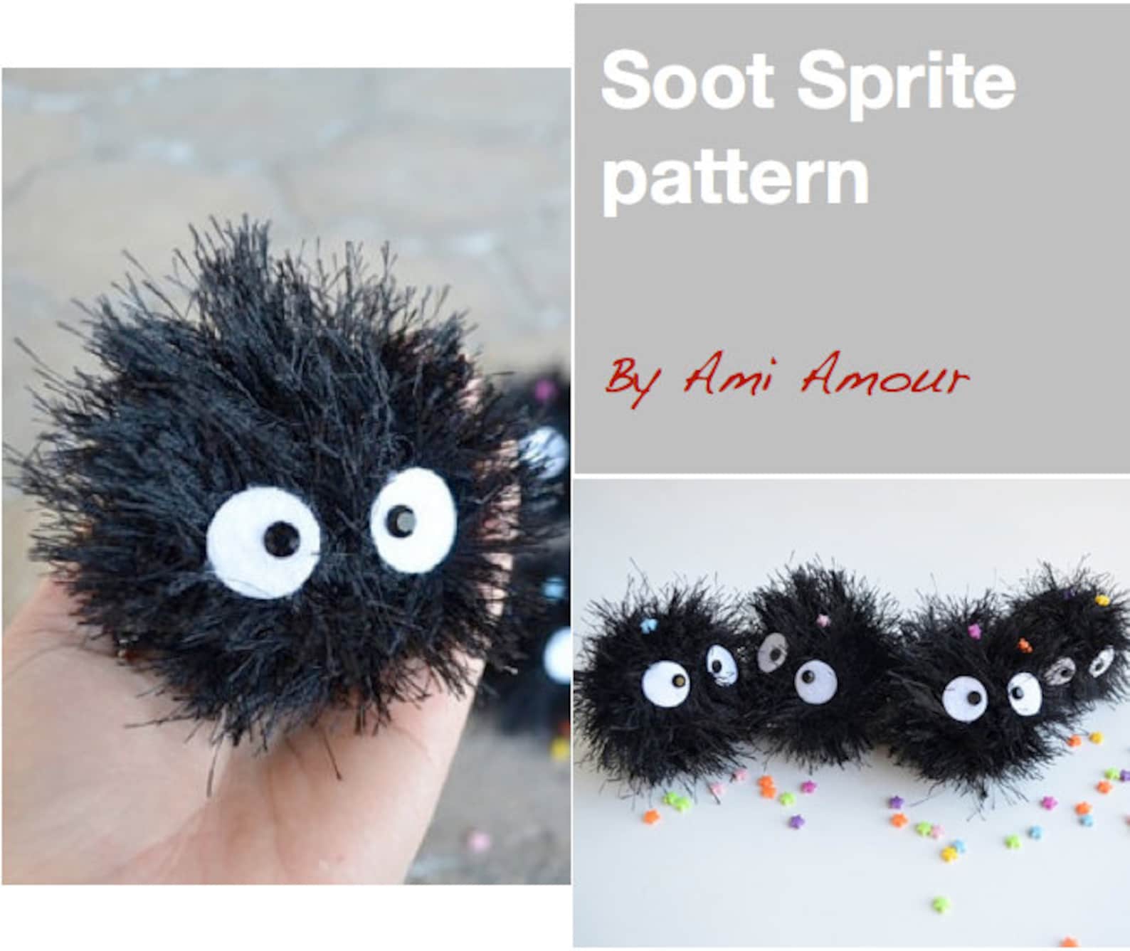 Soot Sprite Pattern Crochet Amigurumi PDF Etsy