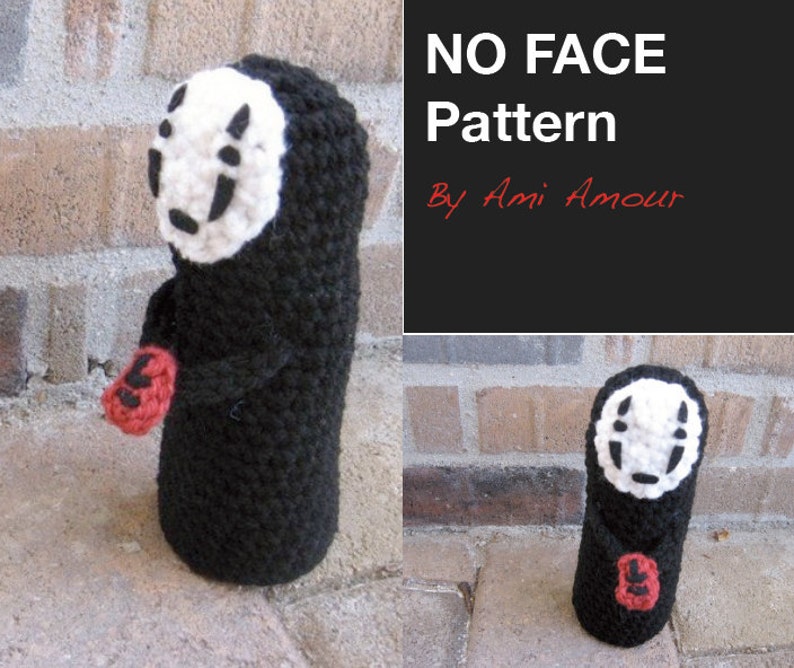 No Face crochet pattern Spirited Away amigurumi PDF Etsy