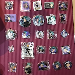 Twisted Wonderland Floyd Leech Goods, Schlüsselanhänger, Abzeichen, Gummi Schlüsselanhänger, Acryl, Aufsteller