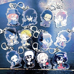 Bungo Stray Dogs Simple Chibi Acrylic Keychains Charms