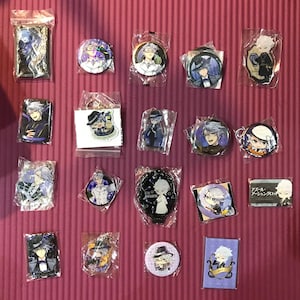 Twisted Wonderland Azul Ashengrotto Goods, Schlüsselanhänger, Abzeichen, Gummi-Schlüsselanhänger, Acryl, Aufsteller