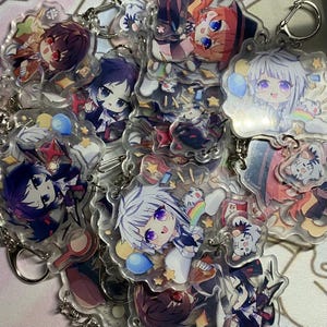 Bungo stray dogs chibi acrylic keychains with character accessory Charms