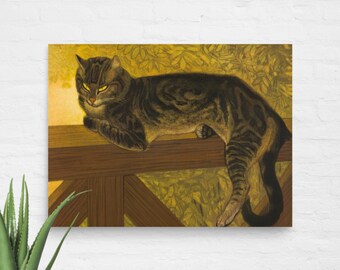 Cat Wall Art, Physcial Print // Art Print // Cat Art Print // Cat Painting