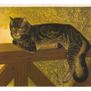 Cat Art Digital Print // Printable Wall Art // Cat Wall Art // Cat Painting