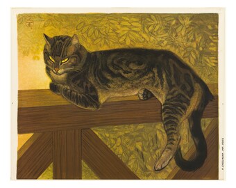 Cat Art Digital Print // Printable Wall Art // Cat Wall Art // Cat Painting