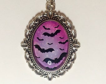 Halloween Vampire Bats Necklace Horror Lovers Gift