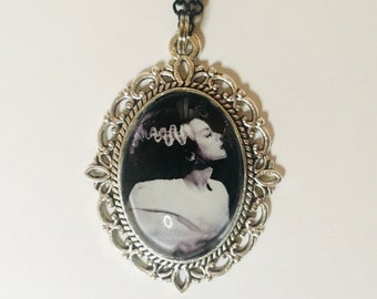 Bride of Frankenstein Necklace Horror Movie Goth Gift