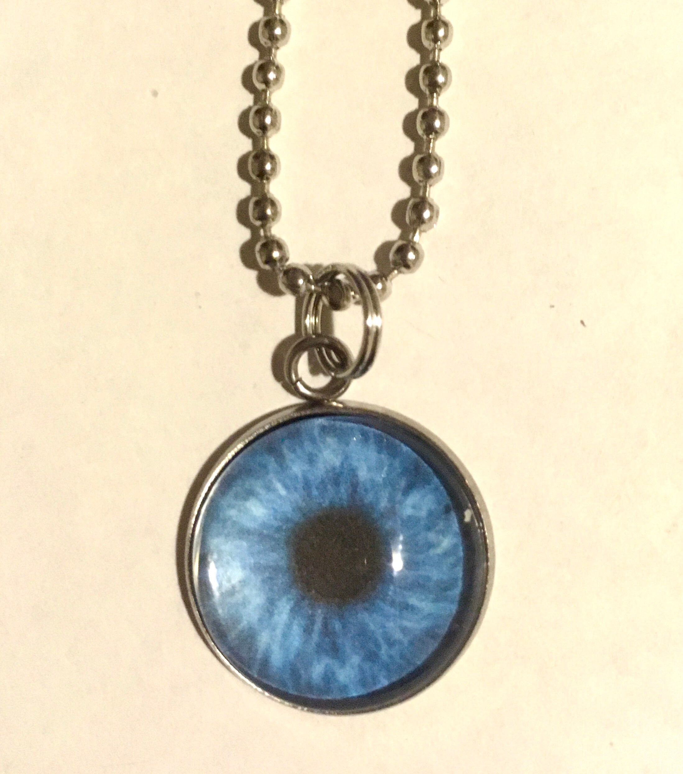 Blue Eye Necklace Retro 90s Style - Etsy