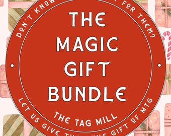 Cadeaubundel MTG-tokens | Mystery Box of gepersonaliseerde TCG-magiekaarten en -stickers | Kerstcadeau