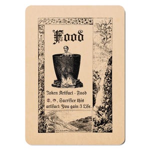 Food MTG Token for Magic: The Gathering Creature Card | Medieval Style Custom EDH Commander Tabletop Tokens | Fantasy Proxy Alt Art