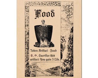 Food Medieval MTG Token | Artifact | Medieval Style Proxy for Magic: The Gathering