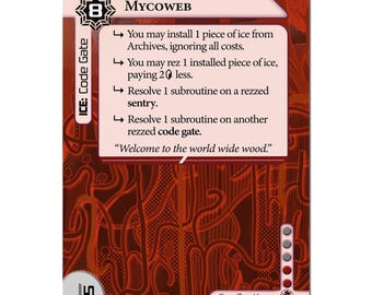 Mycoweb Alt Art Netrunner-kaart | Snackaanvalset | Cyberpunk-kaartspel