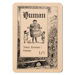 Human Token MTG | 1/1 White Medieval Token, Commander EDH