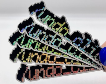 Jnet Vibes /undo_click Netrunner-sticker | Pixie Dust glanzend vinyl | Cyberpunk-kaartspel