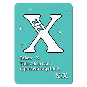 X/X MTG Token for Magic: The Gathering Universal Token | Alphabet Style Custom EDH Commander Tabletop Tokens | Custom Proxy Alt Art