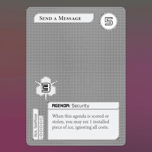 Enviar un mensaje Netrunner Alt Art / Juego completo x 3 cartas / Colección de elementos básicos de Op Art / Tarjeta de juego proxy personalizada Diseño alternativo Cyberpunk