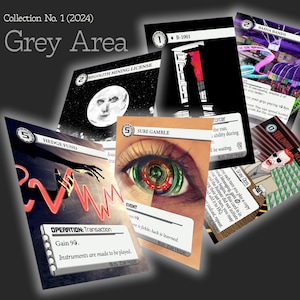 Grey Area-serie *megapack* - 18 kaarten - 6 x speelsets voor Netrunner/toernooi Prijzen custom proxy-gamekaart Cyberpunk Alt-Art