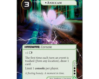 Tarjeta Netrunner de arte alternativo de Aniccam / Conjunto de encargos creativos / Juego de cartas Cyberpunk