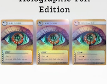 Holografische Sure Gamble-speelset - Platinum Edition Netrunner Alt Art Rainbow Foil Holo