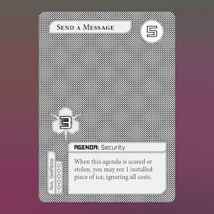 Send a Message Alt Art Netrunner Card | *NEW* Op Art Staples Set | Cyberpunk Game