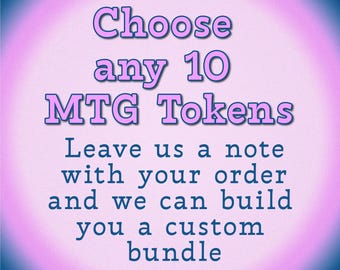 Multipack MTG-tokens: kies 10 aangepaste Magic The Gathering-kaarten
