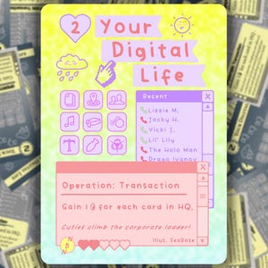 Sua vida digital *Remasterização compatível com as regras!* Netrunner Alt Arts - x3 cartas - Cartão de jogo proxy NBN personalizado Kawaii Cyberpunk Alt-Art