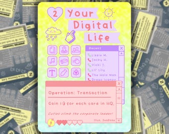 Your Digital Life Alt Art Netrunner-kaart | Dubbelzijdig en geremasterd! | Creatieve commissieset | Cyberpunk
