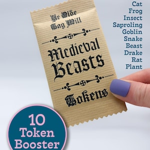 Medieval Beasts MTG Token Booster | 10 Tokens + Exclusive Sticker, Commander EDH
