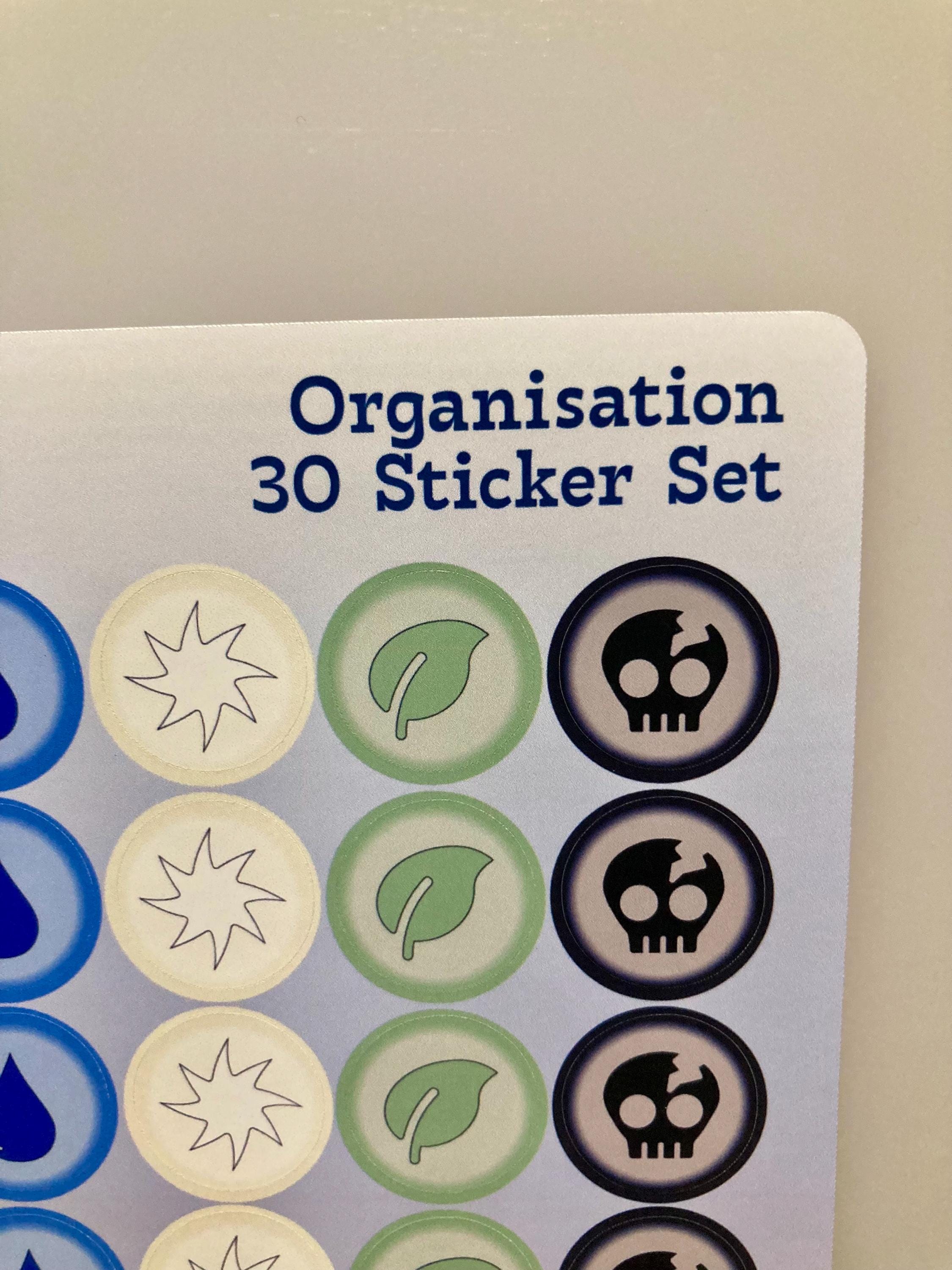 Mana Symbol Stickers | MTG Deck Box Organizer, 30-piece Set for