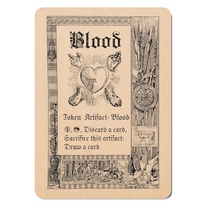 Blood Token MTG | Medieval Artifact Token for Commander, EDH