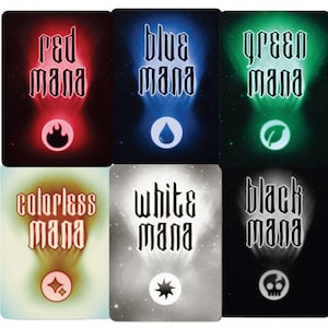 Six Mana Multipack  MTG Token for Magic: The Gathering Artifact Card | Glow Style Custom EDH Commander Tabletop Tokens | Typography Proxy