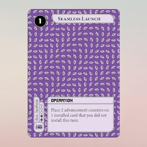 Seamless Launch Alt Art Netrunner Card | *NEW* Op Art Staples Set | Cyberpunk Game