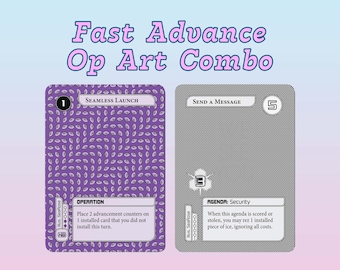 Naadloze lancering en bericht verzenden *Duo Pack* Alt Art Netrunner-kaarten | *NIEUW* Op-Art-nietjes