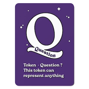 Question Token MTG Token for Magic: The Gathering Universal Token | Alphabet Style Custom EDH Commander Tabletop Tokens | Custom Proxy Alt