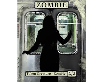 Zombie 2/2 Fantasy MTG Token | Black Creature | Fantasy Style Proxy for Magic: The Gathering