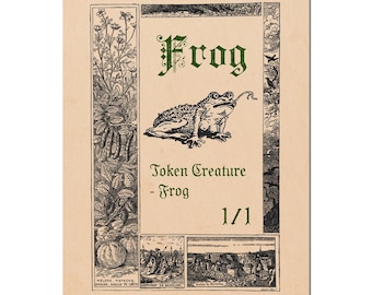 カエルMTGトークン3枚 - アルフィーの冒険（アルフィー作）AA420