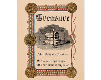 Treasure Medieval MTG Token | Artifact | Medieval Style Proxy for Magic: The Gathering
