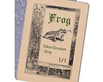 Frog Token MTG | 1/1 Green Medieval Token, Commander EDH - Etsy
