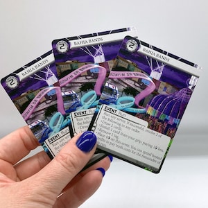 Bahia Bands-speelset van Alt Arts - x 3 kaarten - Netrunner Card Run-evenement / Custom Edit Proxy Game Card Alternatief Cyberpunk Alt-Art