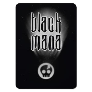 Black Mana MTG Token for Magic: The Gathering Artifact Card | Glow Style Custom EDH Commander Tabletop Tokens | Typography Proxy Alt Art