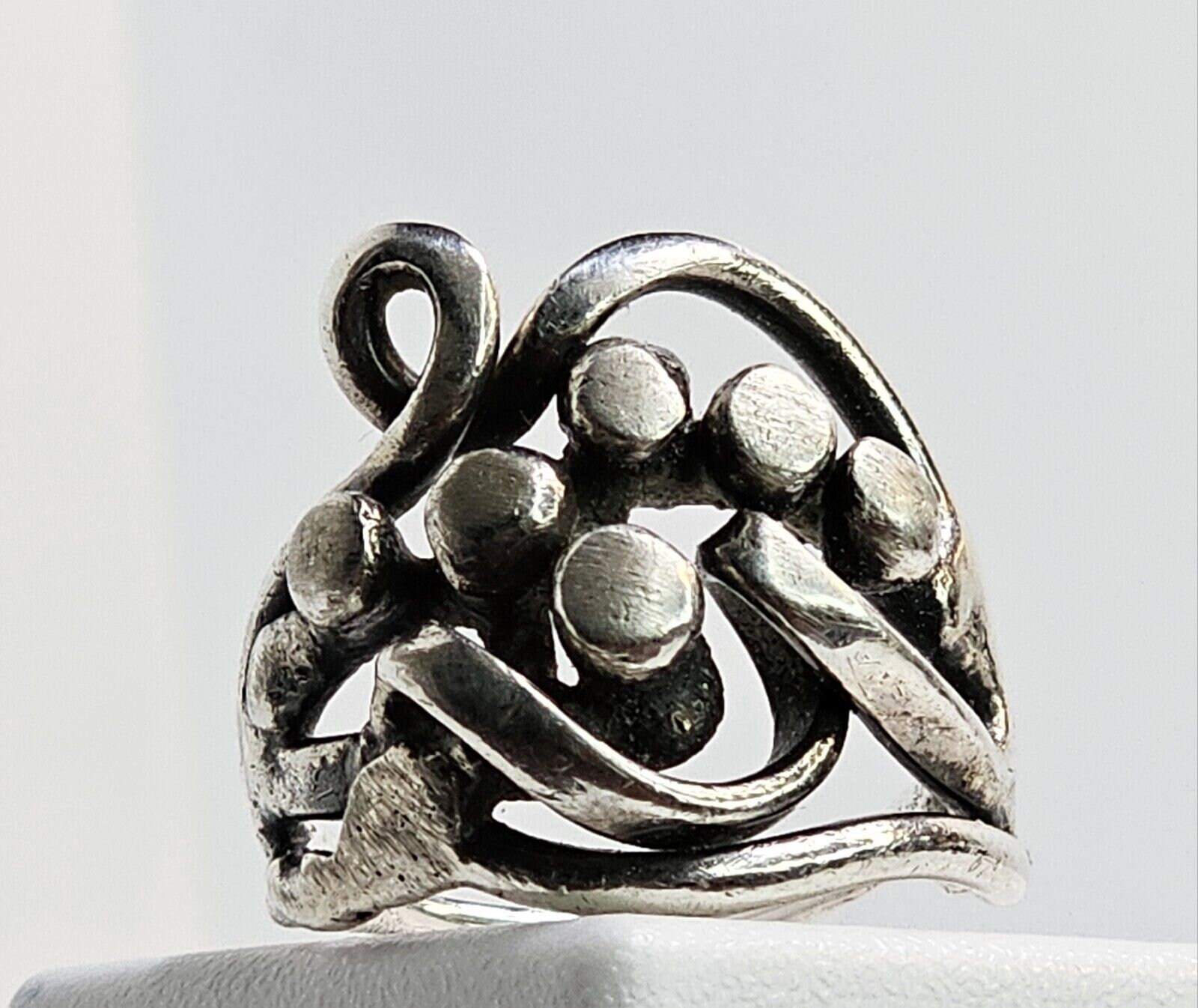 Vintage Handmade Sterling Silver Free-form Ring SZ 9 - Etsy