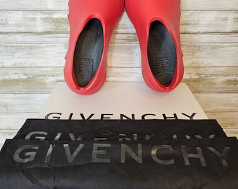 Authentic GIVENCHY Show Low Shoes - Red - Rubber - Size US 12 / EU 45
