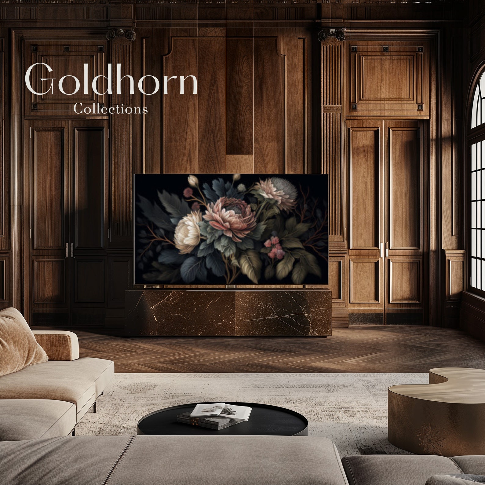 Vintage Flower Dark Moody Samsung Frame TV Art - Etsy