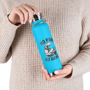 Inspirational Copper Insulated Water Bottle, 22oz | Motivational Gym Gift, Fitness Water Bottle, Athletic Hydration, Workout Flask, No [...]