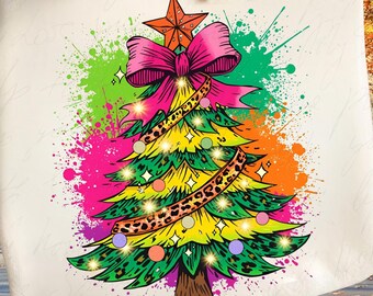 Coquette Christmas Tree PNG: Bow Holiday Sublimation (Digital Download)